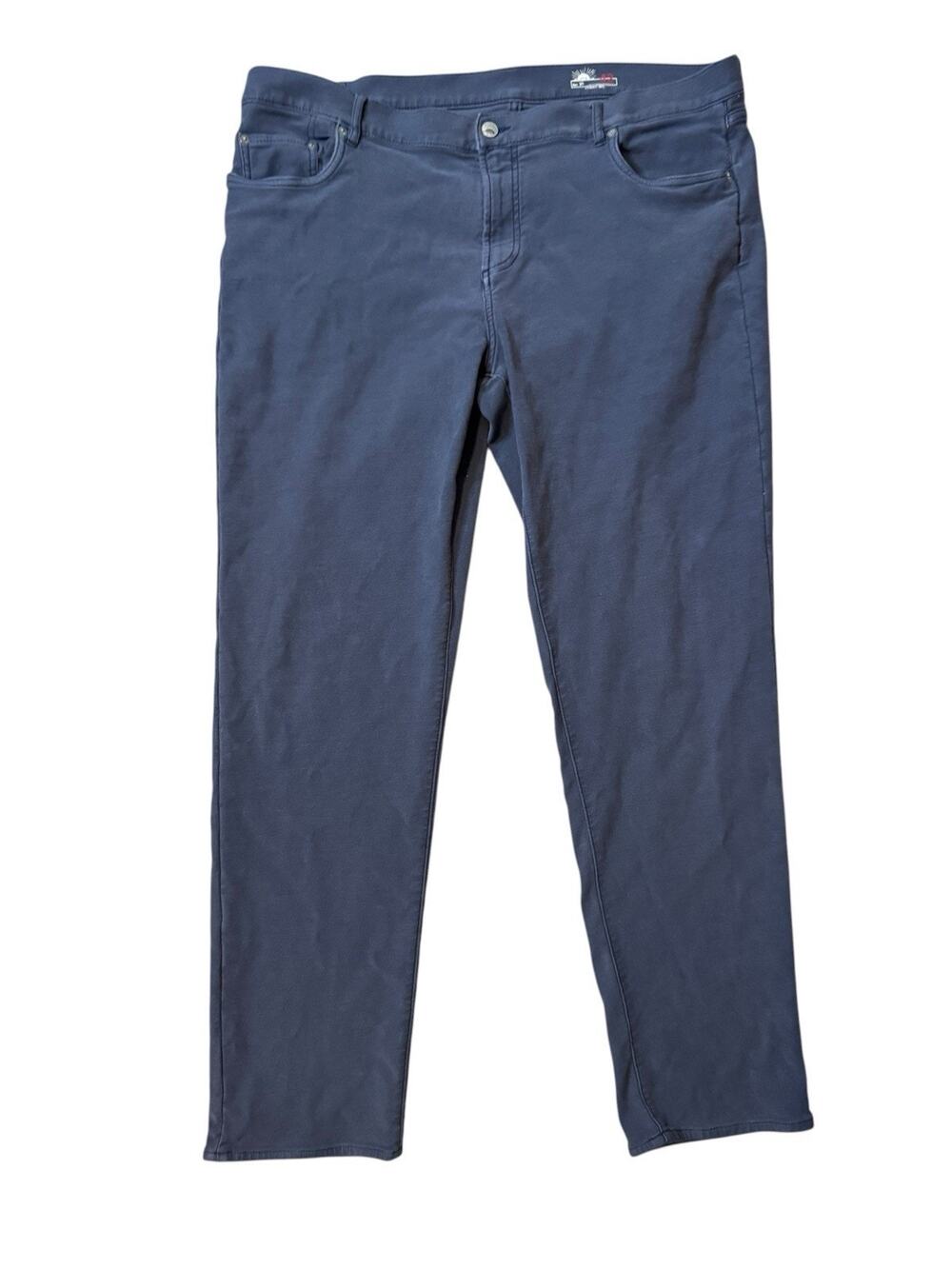 FAHERTY Men's Size 42 Stretch Terry 5-Pocket Charcoal Gray Casual Pants Chinos